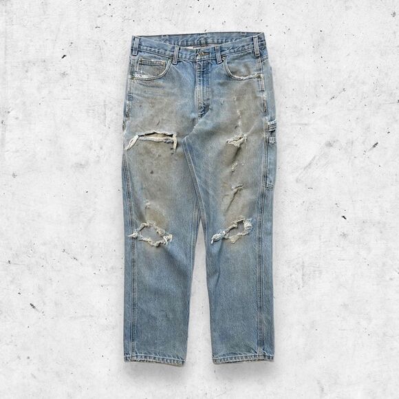 Carhartt Other - Carhartt Y2K Thrashed Carpenter Jeans, B171, Utility,  Relaxed Fit, 7 Pocket, 34